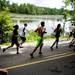 Dexter-Ann Arbor half marathon runners jog along Barton Pond on Sunday, June 2. Daniel Brenner I AnnArbor.com